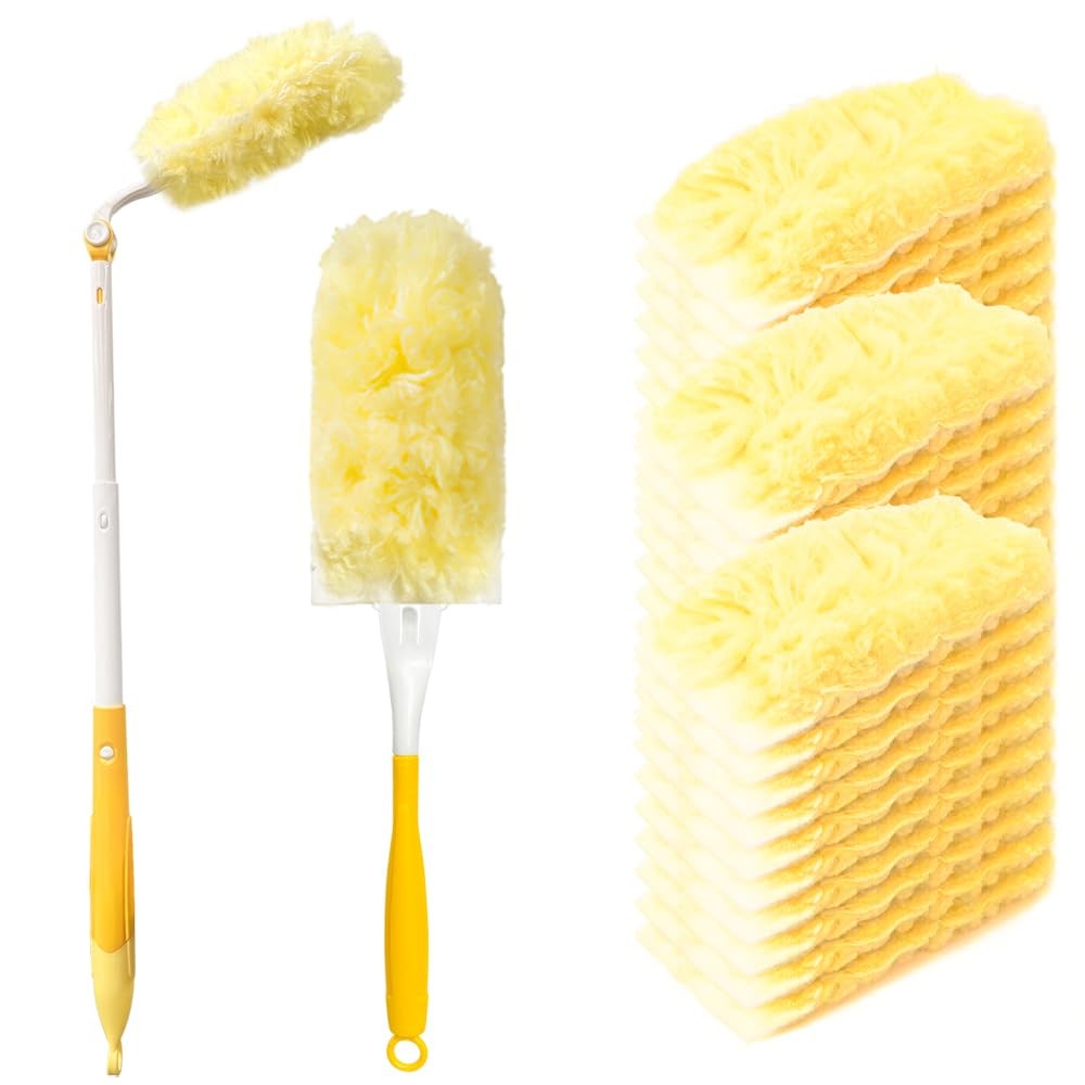 Heavy Duty Duster Refills, 360° Efficient Duster Kit for Swiffer, 30 Pack & 3…