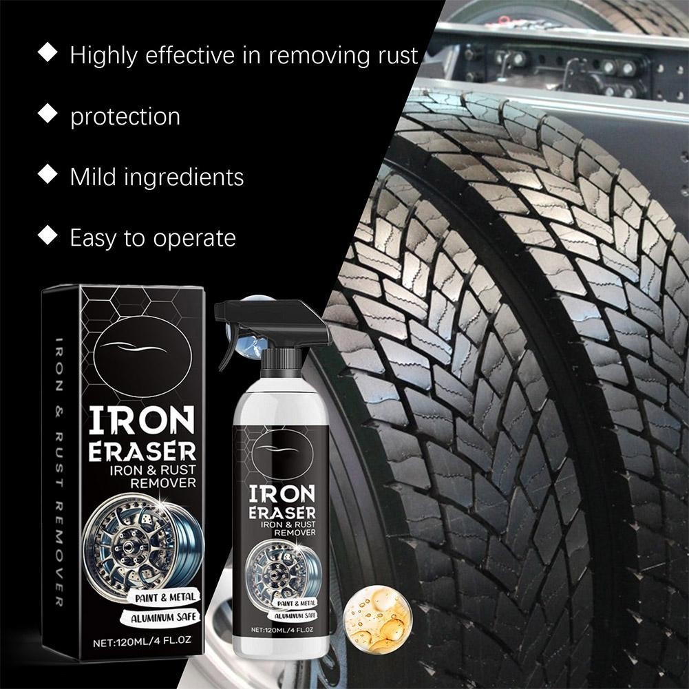 HOMONTH Iron Eraser Rust Remover Spray, Car Wheel Paint Brake Dust Fast Cleaner