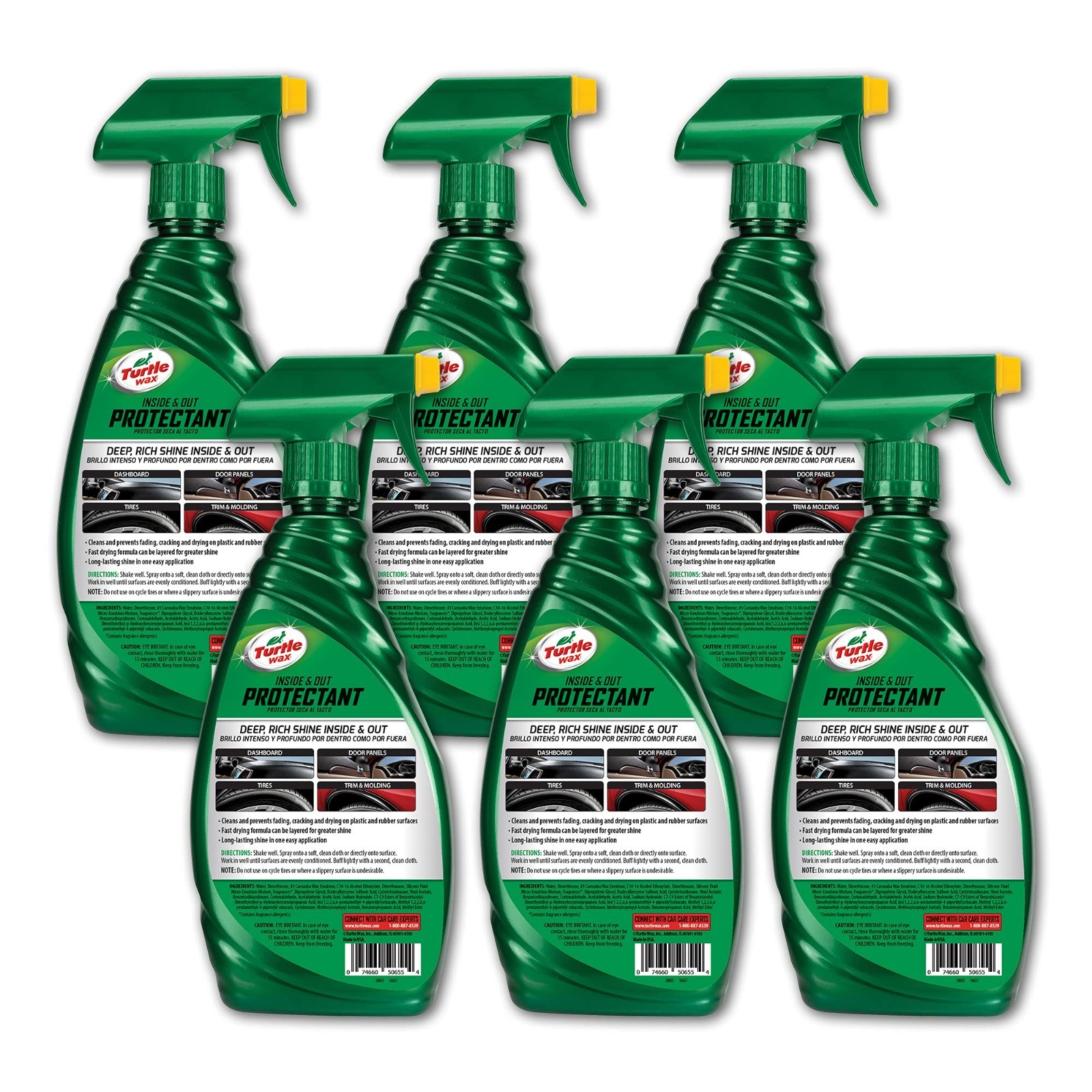 Quick & Easy Inside/Out Protectant – 23 oz, Pack of 6 – Car Interior & Exterior