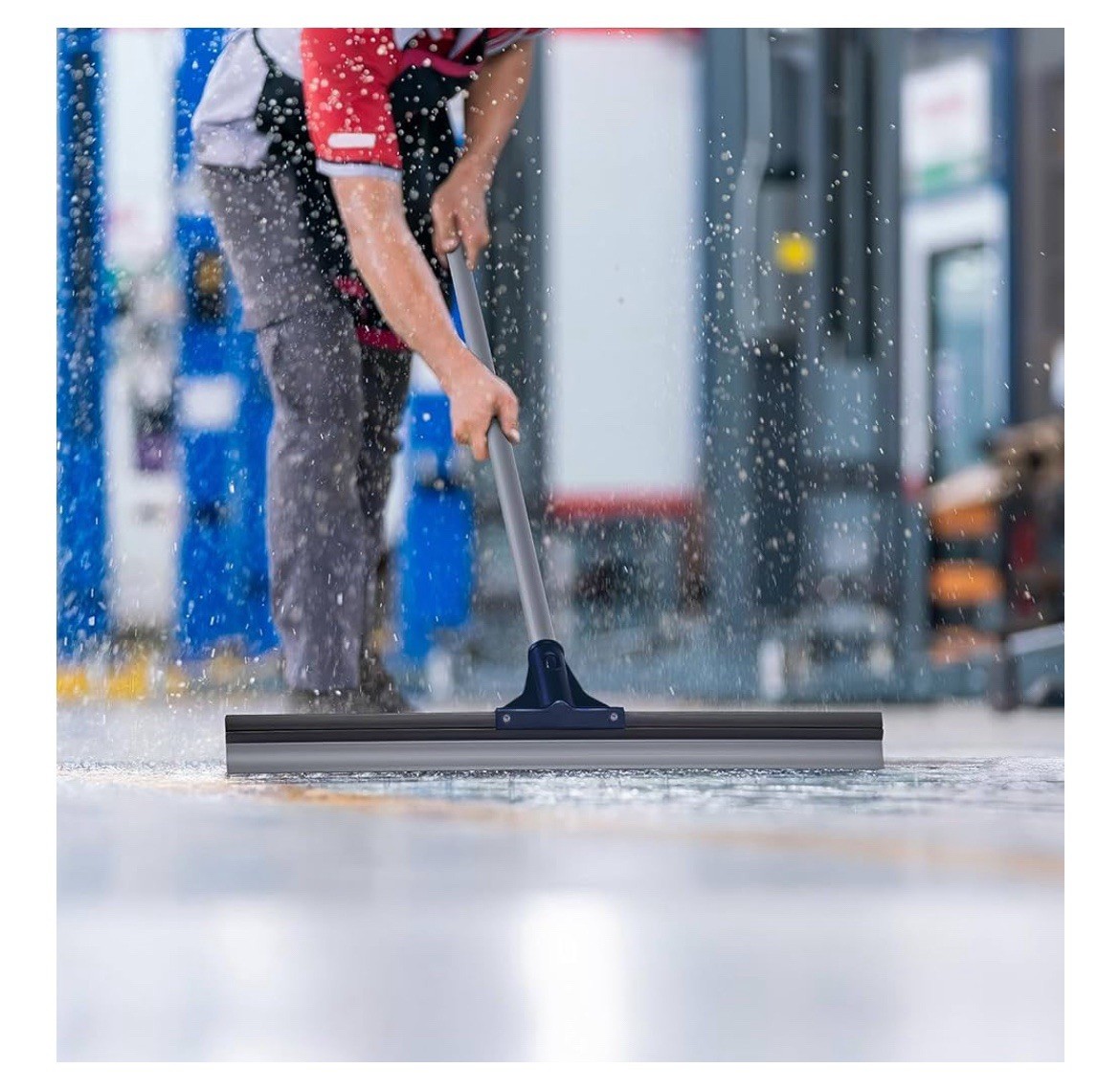 Floor Squeegee for Concrete Floor, 30″ Large Floor Squeegee Broom for Floor, HD