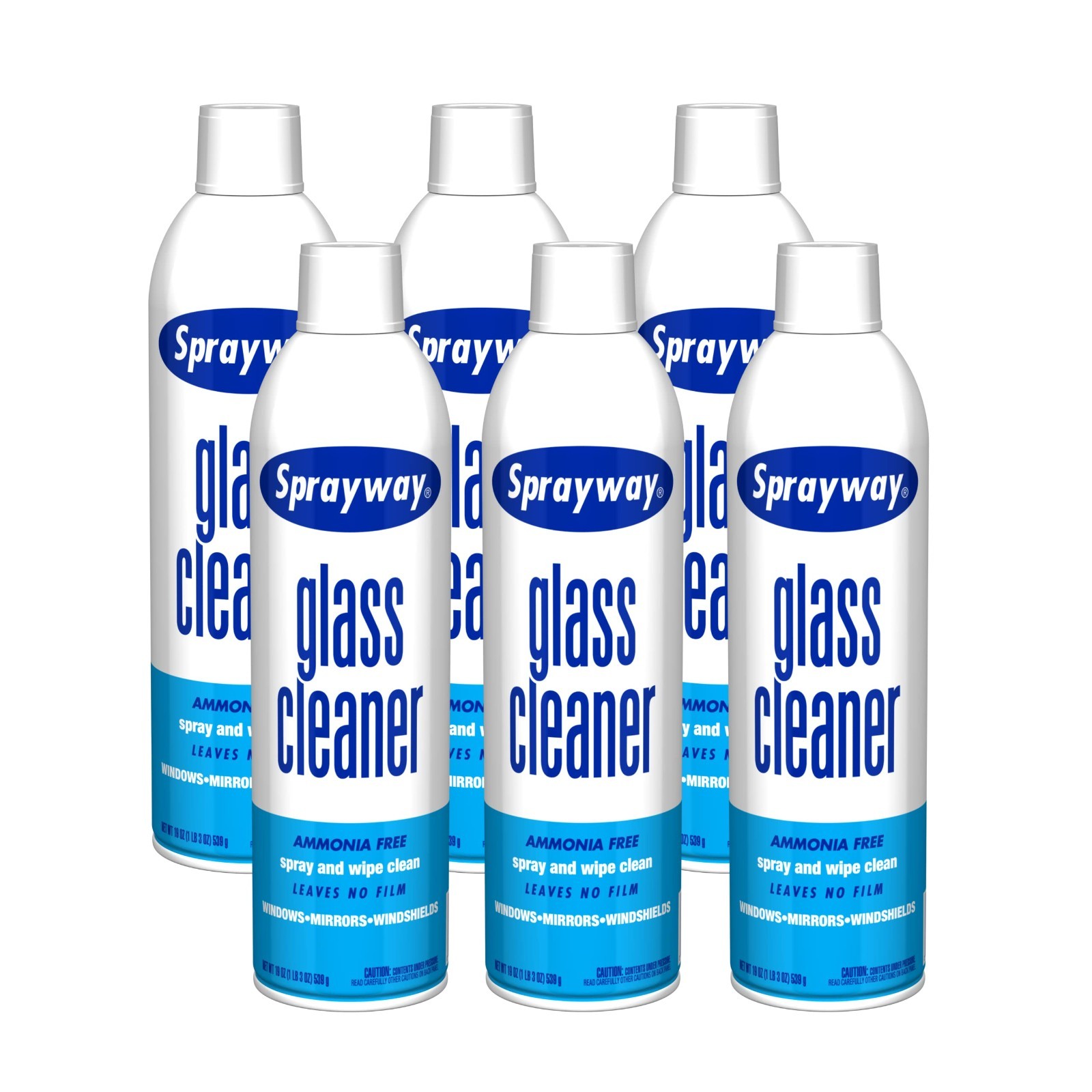 Streak-Free Foaming Glass Cleaner Spray for Home & Auto – 19 oz, Pack of 6