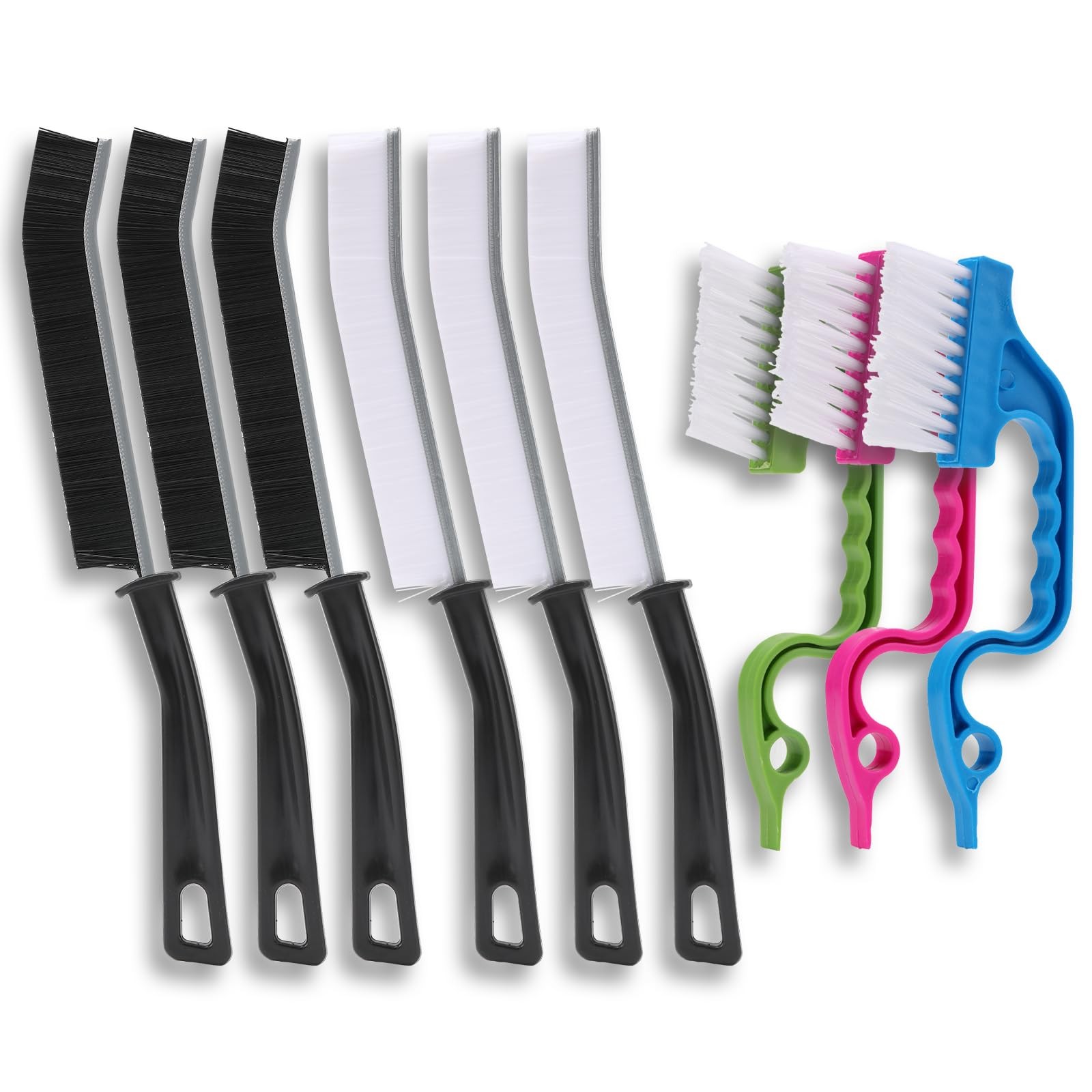 9 Pcs Crevice Cleaning Brush, Bathroom Gap Brush, Hand-held Groove Gap Cleani…
