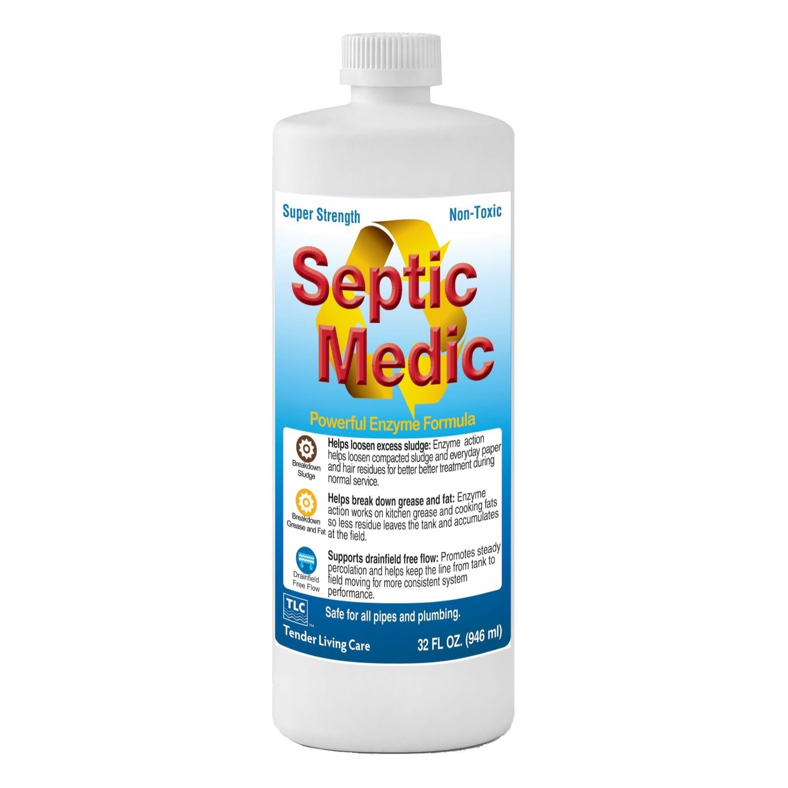 Septic Medic Septic Tank Treatment, Enzyme System Cleaner, Breakdown Sludge, …