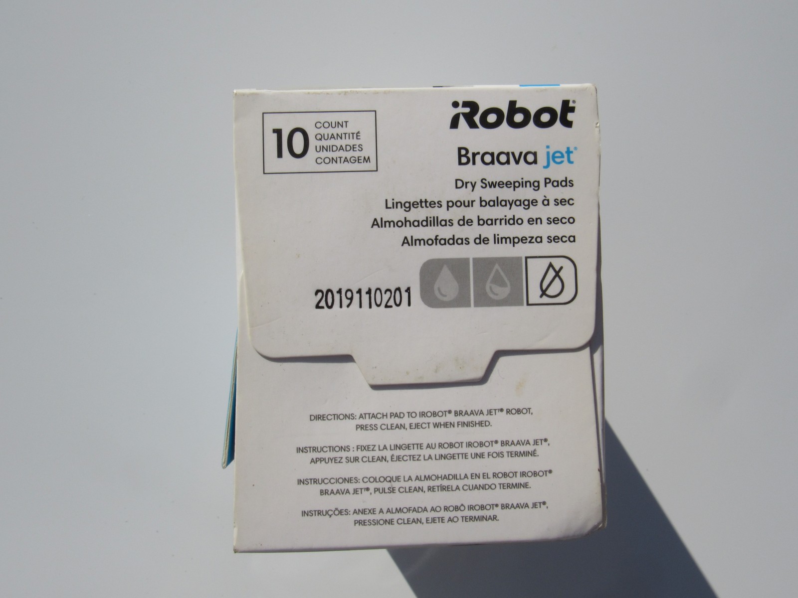 iRobot Braava jet Dry Sweeping Pads Refills 10 Count for Robot Mop White New