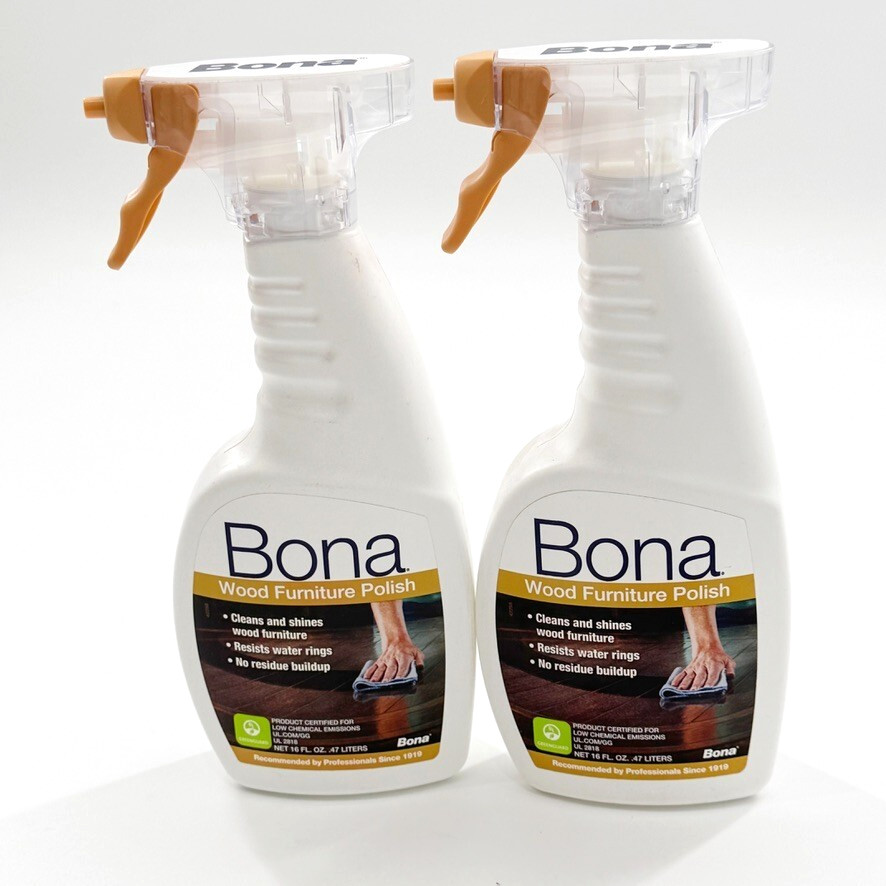 Lot 2 – Bona Wood Furniture Polish, Trigger Spray, 16 oz each, NEW discontinued