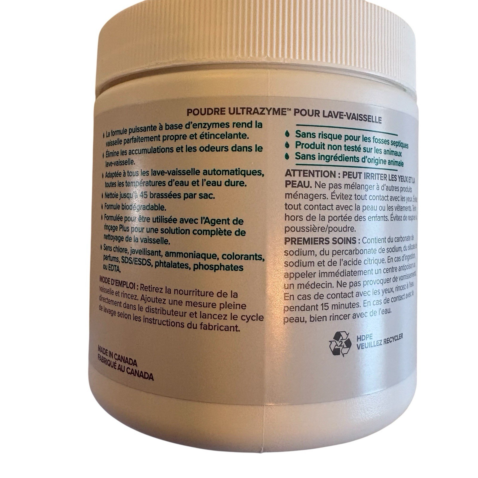 NEW Norwex UltraZyme Dishwasher Powder Enzyme Dish Detergent 45 Loads 15.87 oz