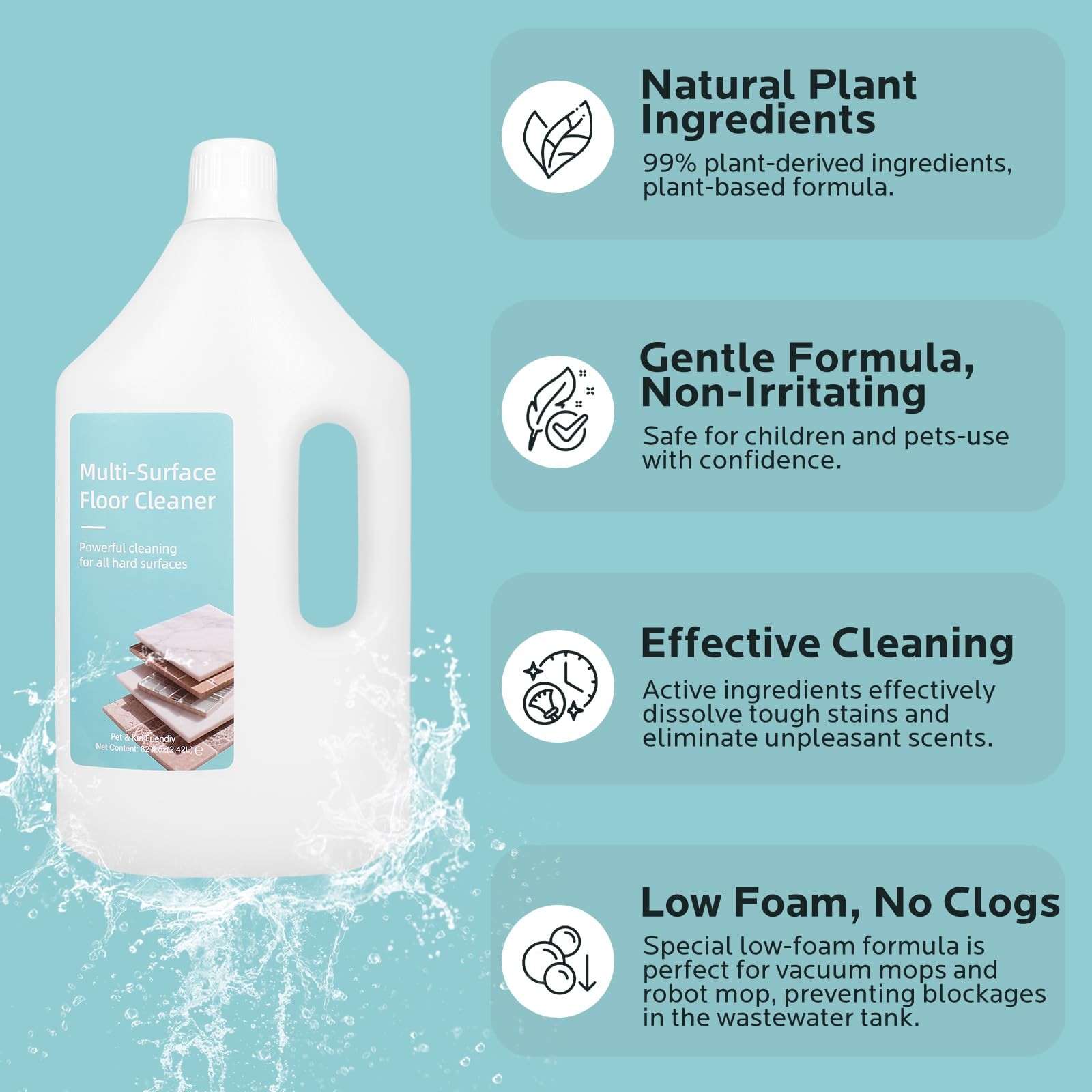 Floor Cleaning Solution, 82 Fl Oz – Compatible with L10s Ultra/L20 Ultra/X50 …