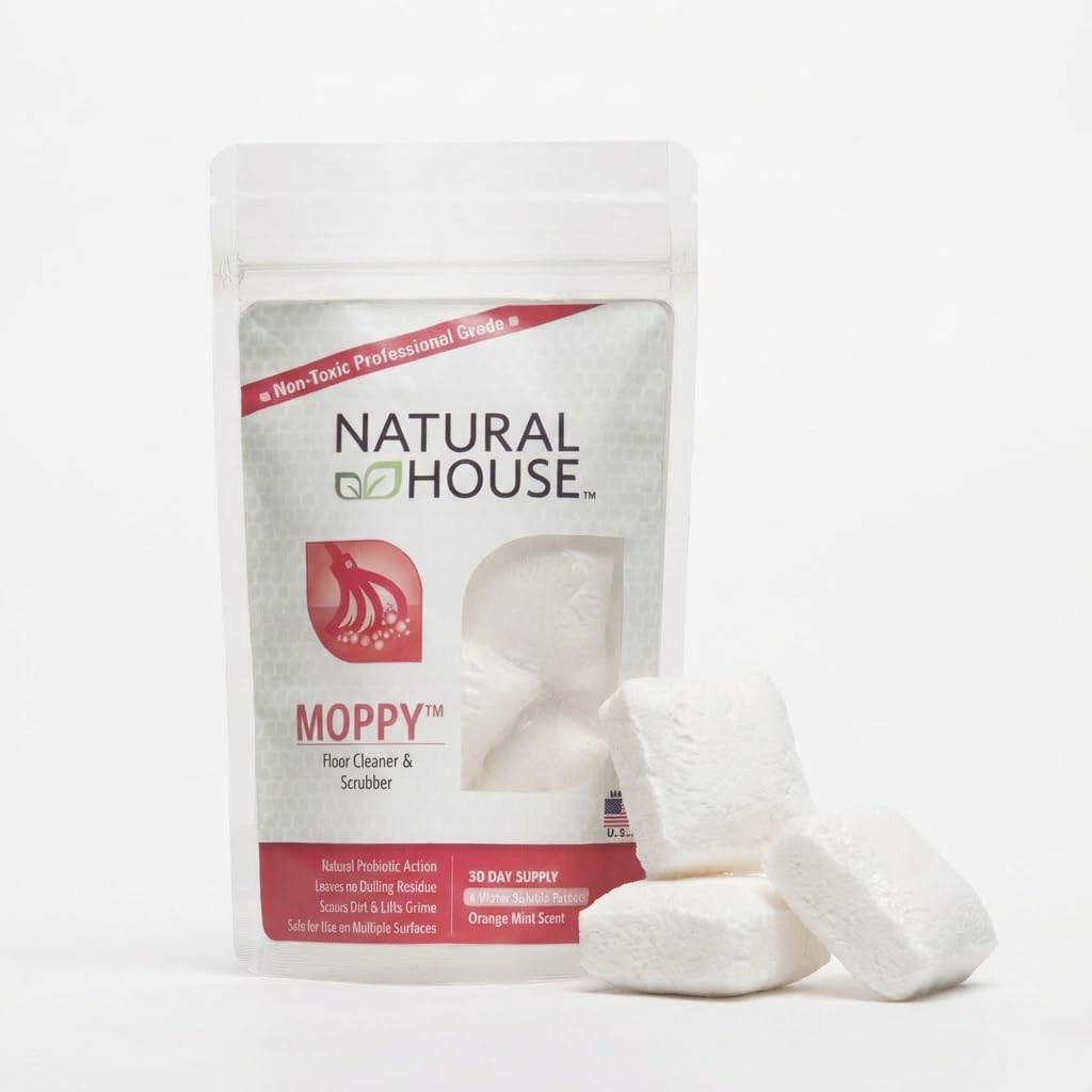 Natural House Moppy – Plant-Based Enzyme Floor Cleaner Pods – Hardwood, Tile,…