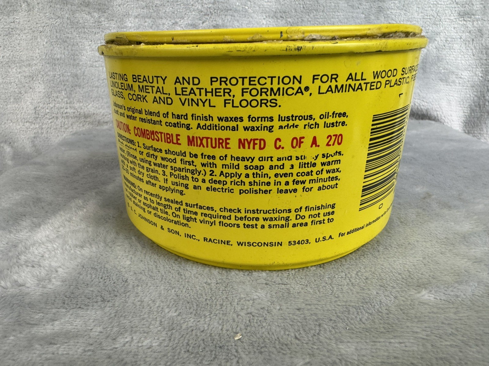 2 Original Formula JOHNSON’S PASTE WAX 16 oz Cans See Weight Photos Partials