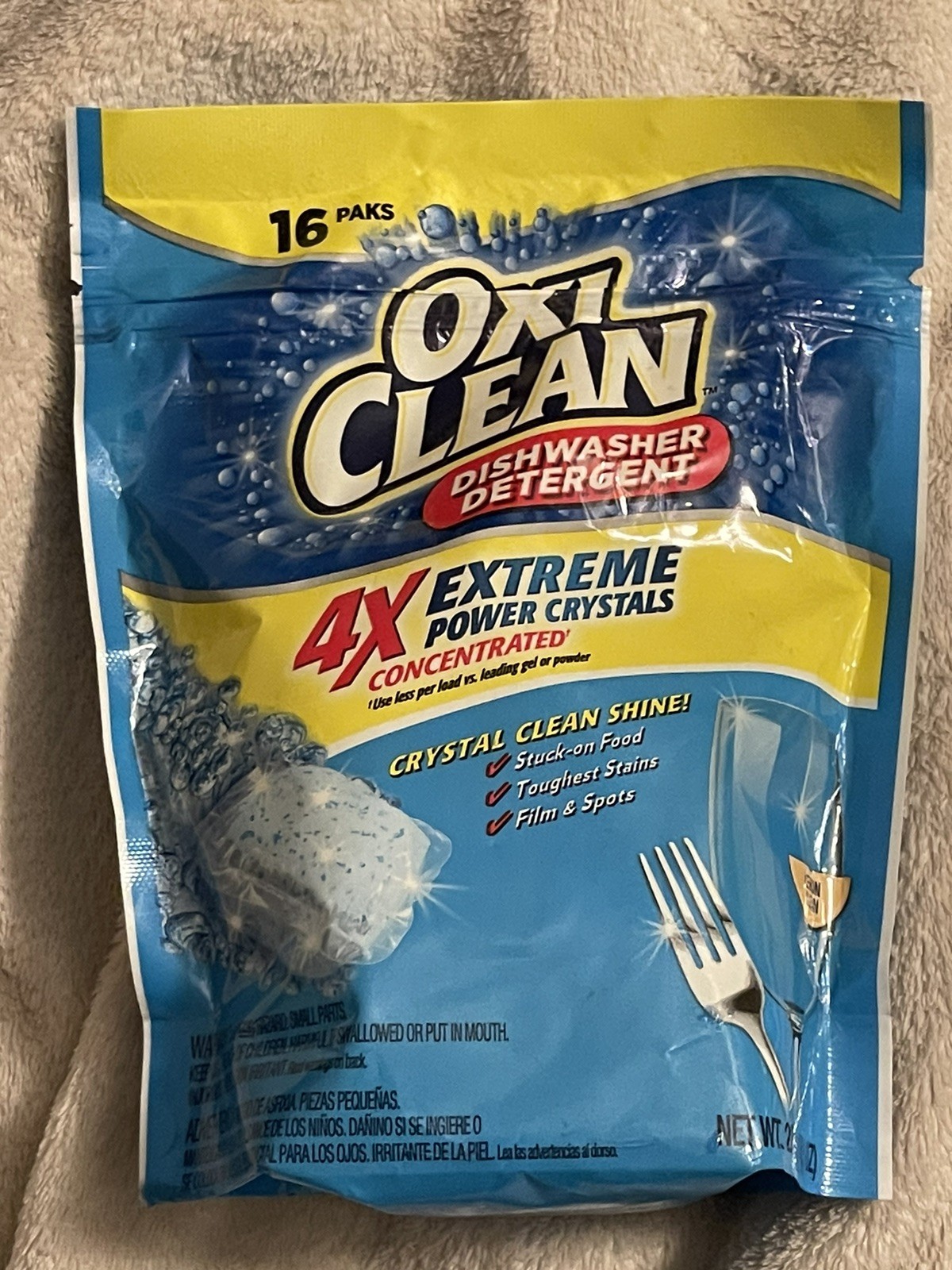 Oxi Clean Dishwasher Detergent 4X Extreme Power Crystals 16ct New Discontinued