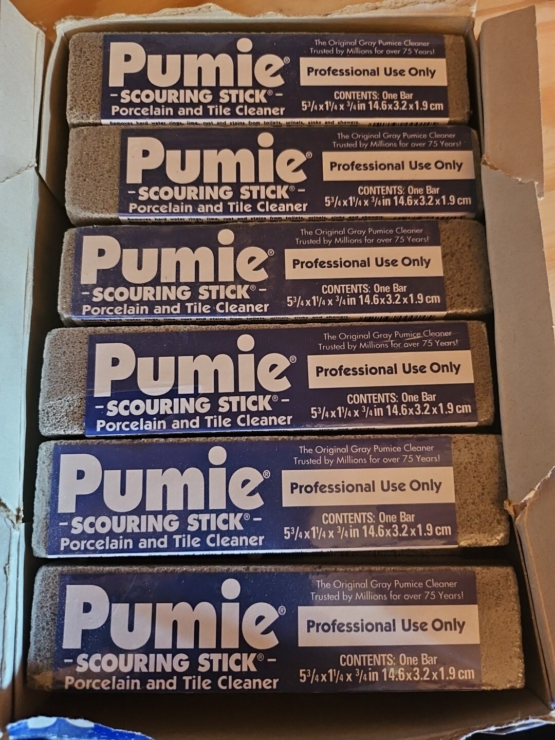 12-Pumie Institutional Pack Scouring Stick 5-3/4 x 1-1/4 × 3/4 in No Box