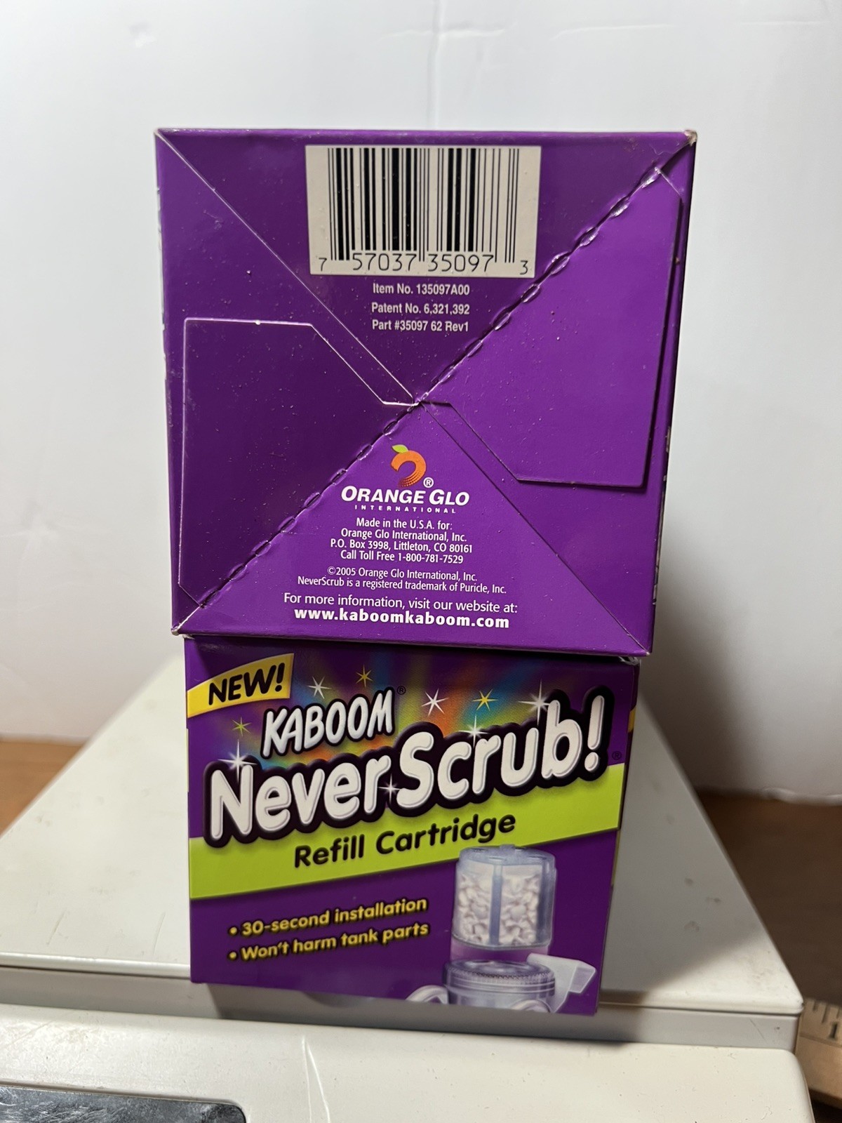 Kaboom Scrub Free Continuous Clean Refill Toilet Cleaning System 4 Cartridges