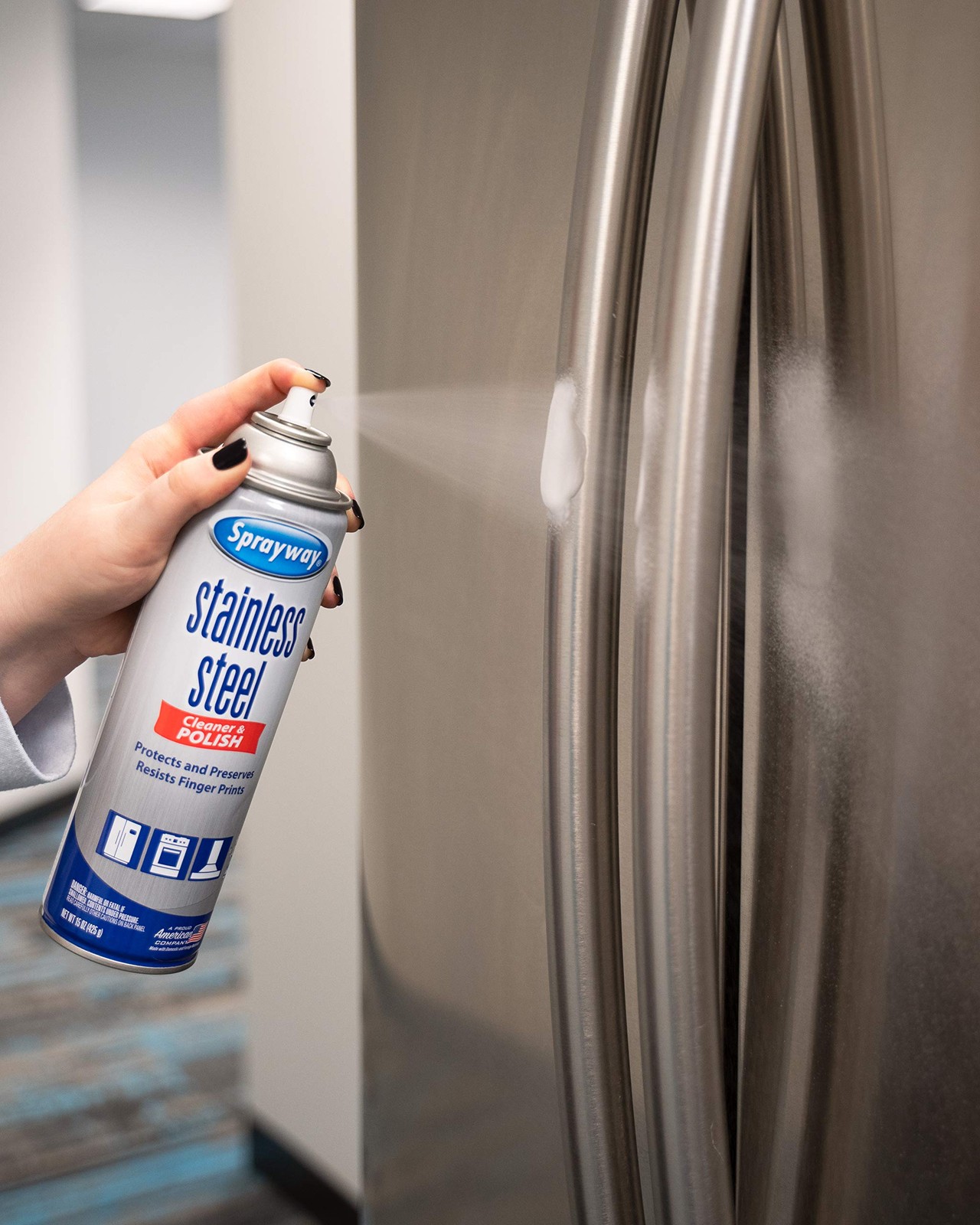 Sprayway Water-Based Stainless Steel Cleaner, 15 Ounce (Pack of 1), No Color