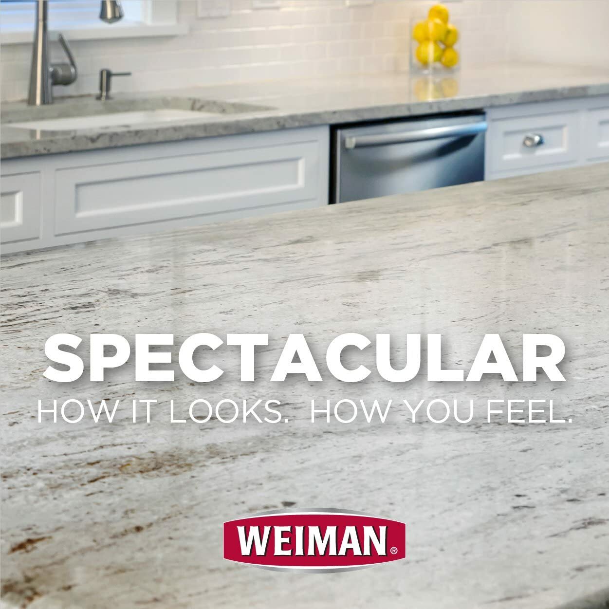 Weiman GRANITE & STONE CLEANER & POLISH Extra Stain Protection QUARTZ MARBLE