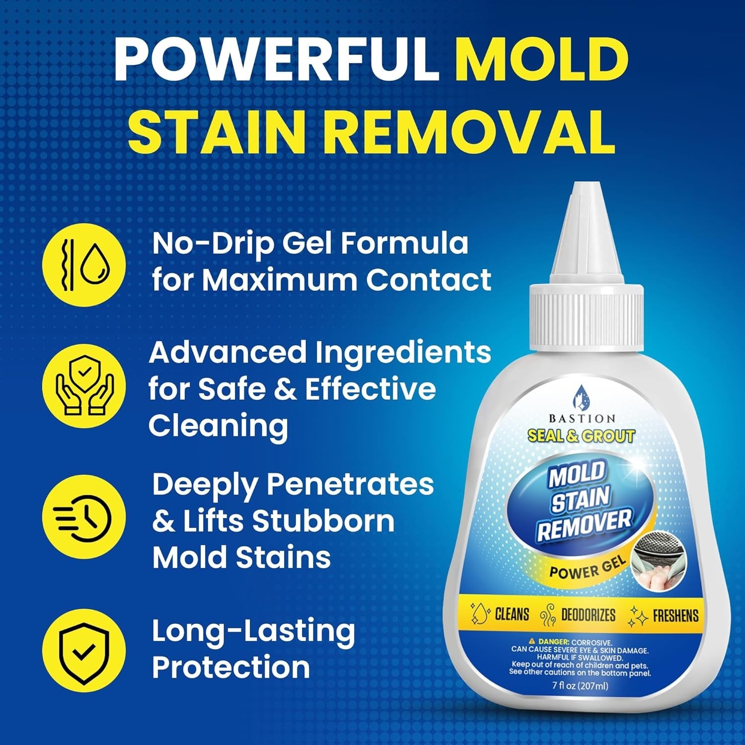 Mold Stain Remover Power Gel Cleaner Heavy Duty Cleaning Solution for Front Load