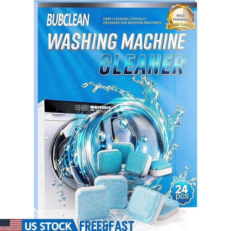 Washing Machine Cleaner Tablets Odor Eliminator Deep Clean All Washers New