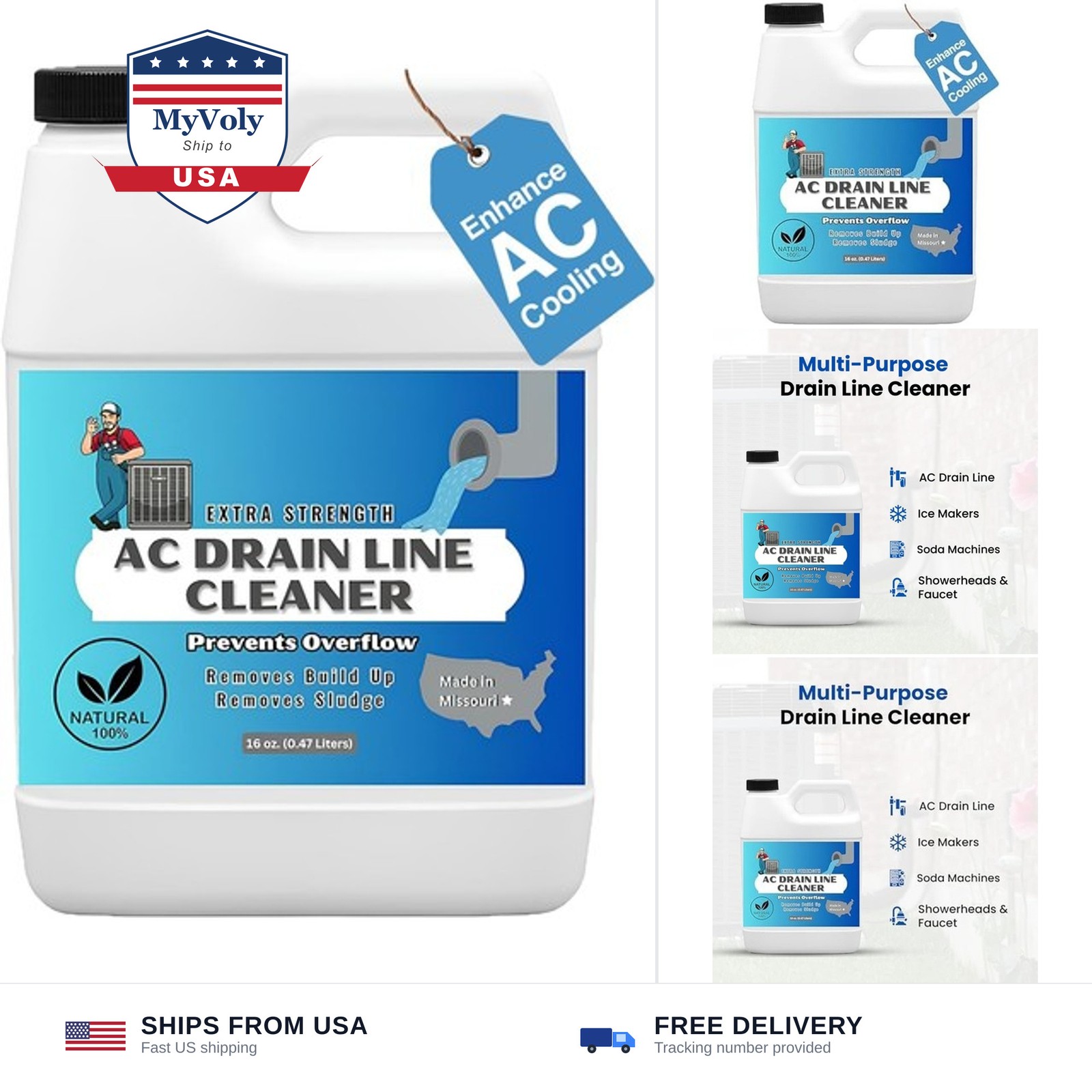 AC Drain Line Cleaner – Extra Strength | Clears Clogs & Buildup in HVAC A/C &…