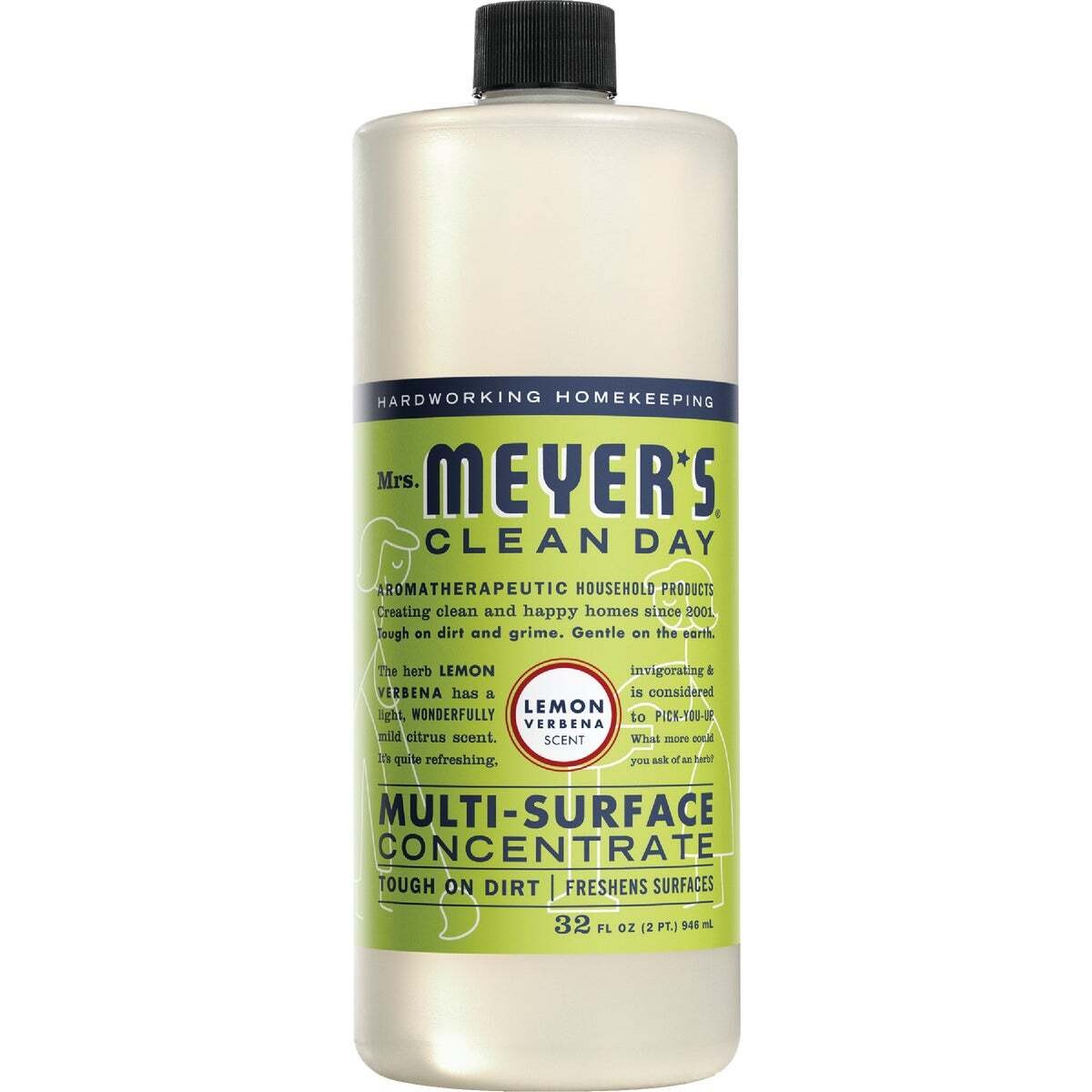 Mrs. Meyer’s 12440 Clean Day Cleaner, 32 oz Bottle, Liquid, Lemon Verbena