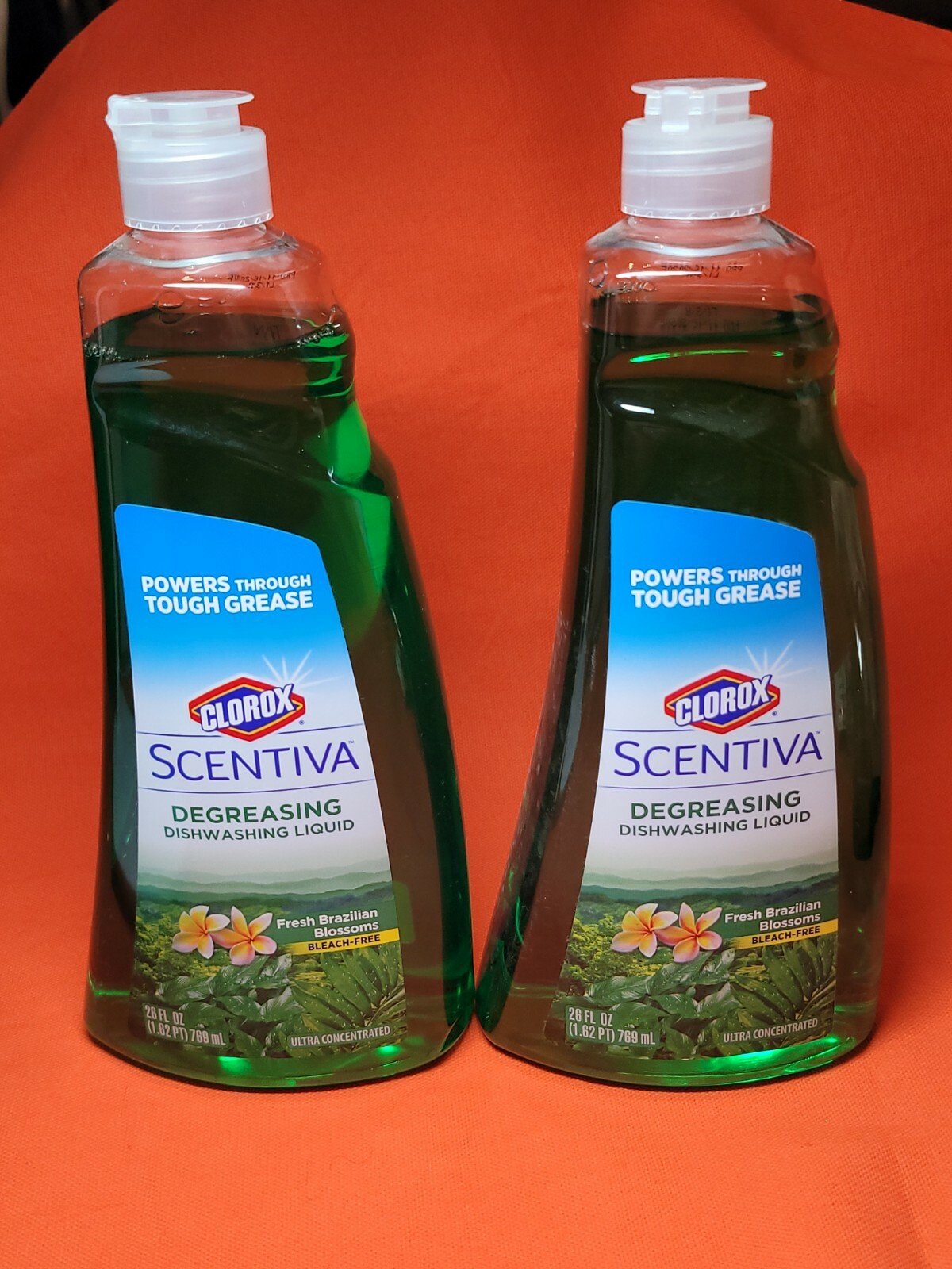 2 Bottles Scentiva ~ Degreasing Dishwasing Liquid 26 fl oz Per Ultra Concentrate