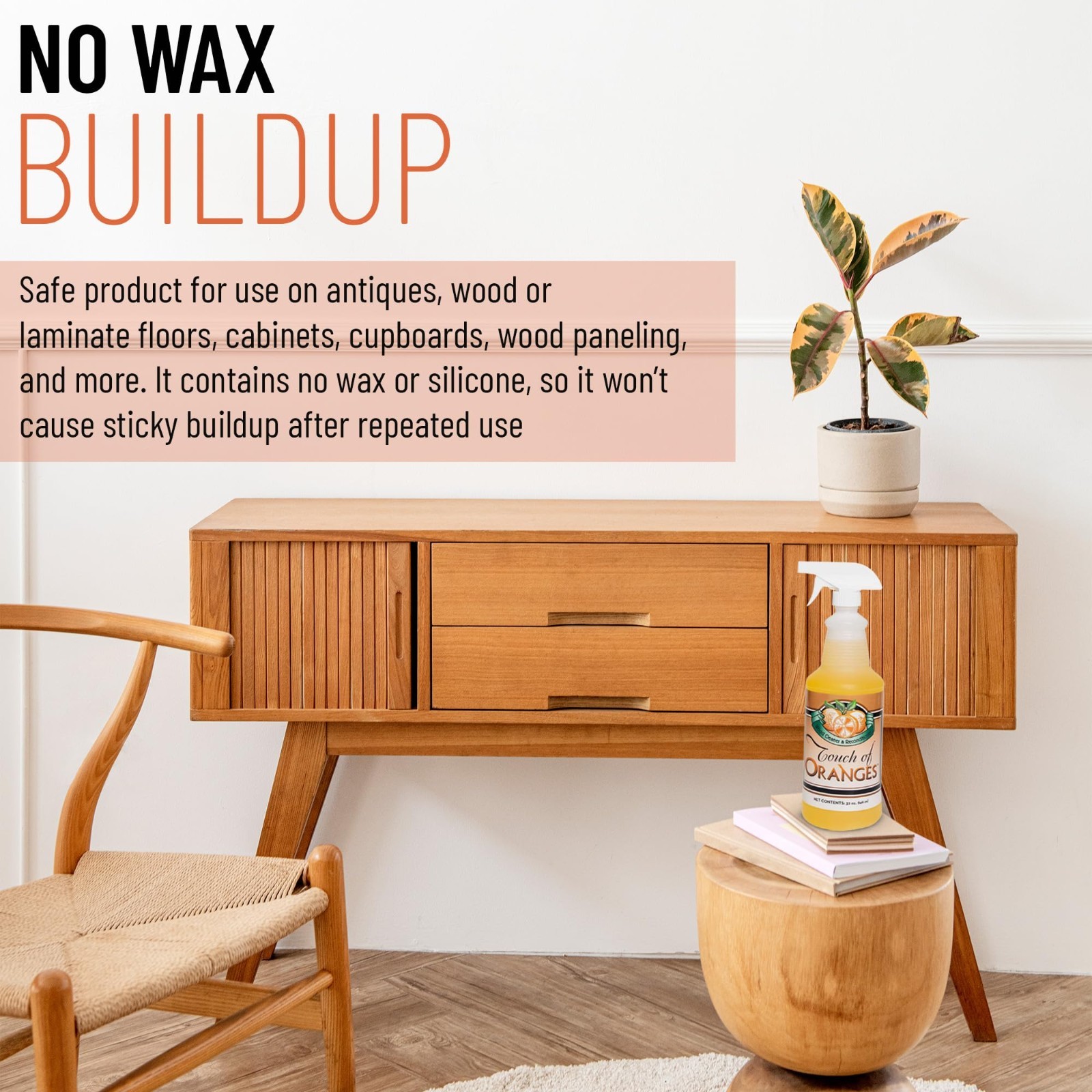 Wood Cleaner & Polish Spray – Real Orange Oil, Luster Finish, Restores Cabinets
