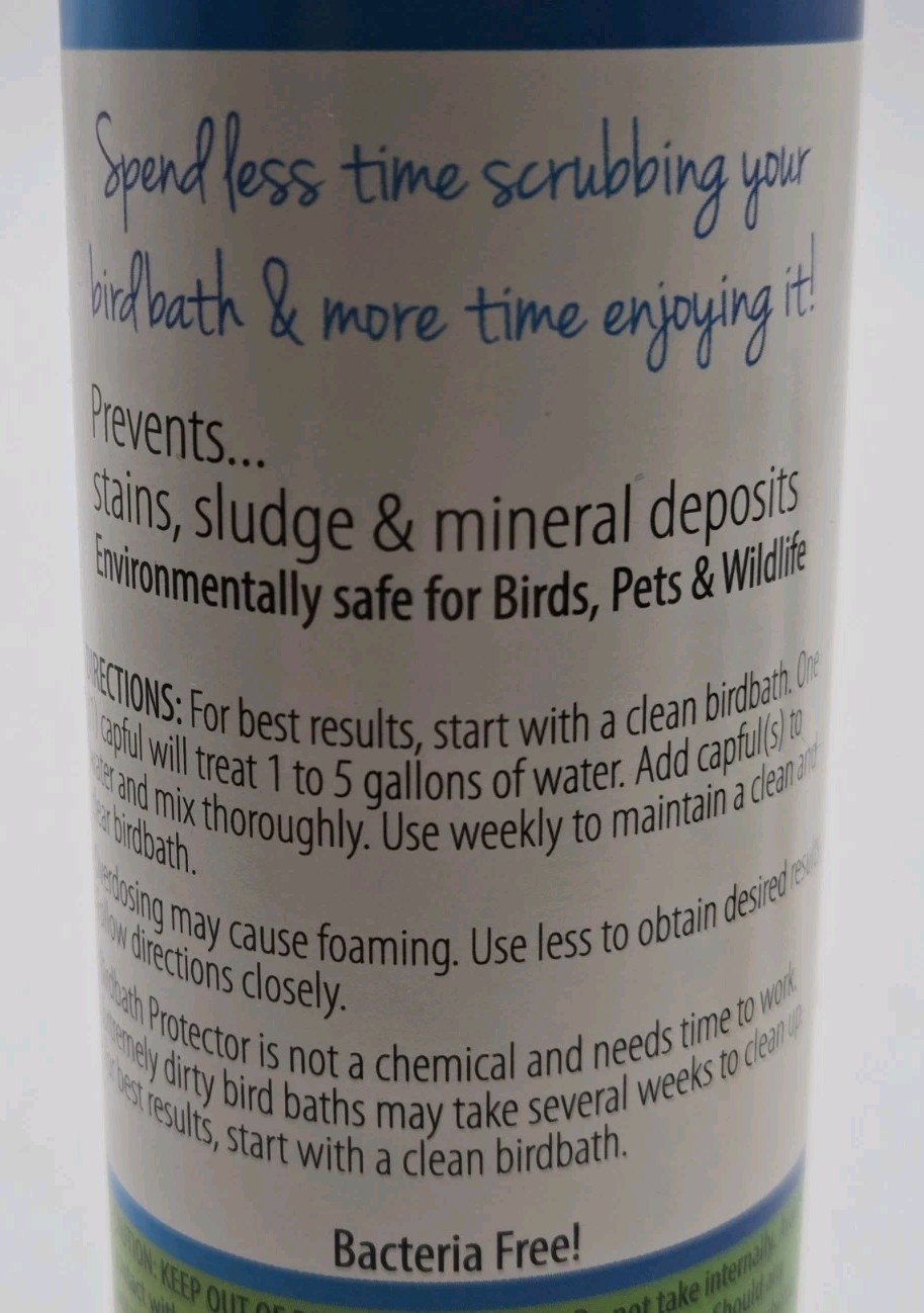 Bird Bath Protector 8 Fl. Oz. By Care Free Enzymes For Clean & Clear Water