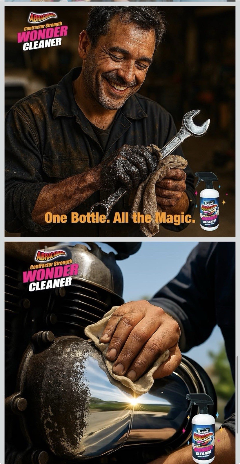 Abracadabra® Wonder Cleaner – As Seen on TV – 16 fl oz – Contractor Strength Sta