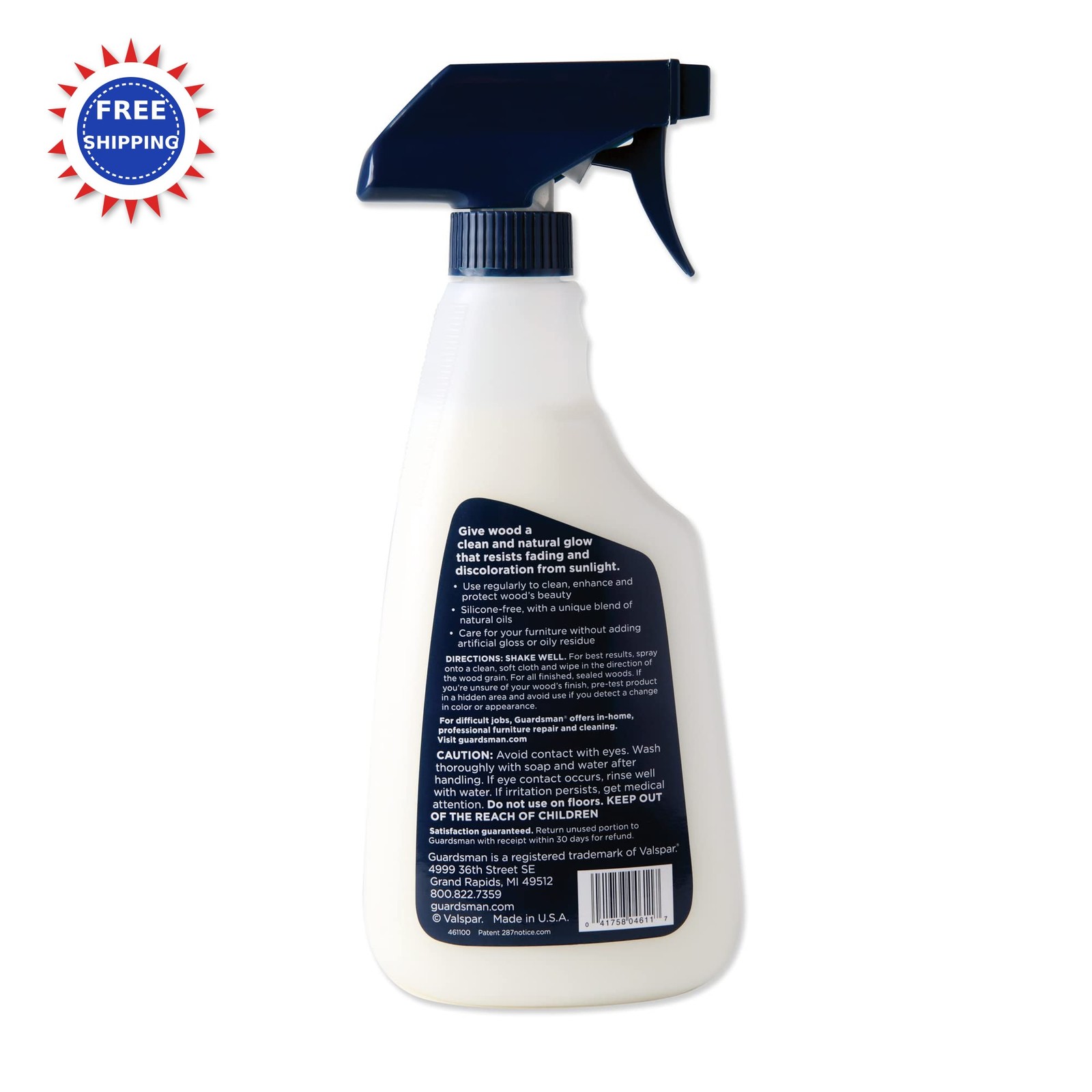 Cleaner Wood & Furniture Polish 16 Fl Oz Guardsman Anytime Cabinets Tables Spray