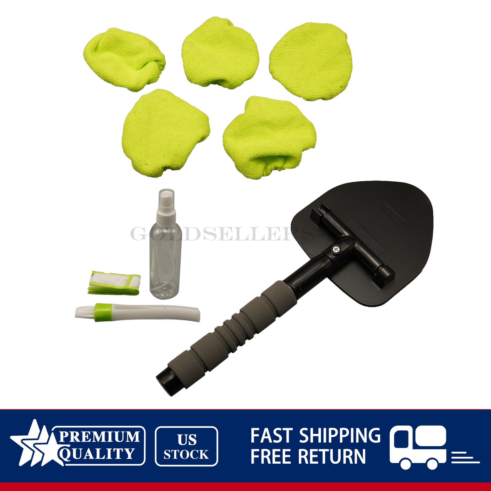 Windshield Cleaning Tool Kit Wiper Cleaner Brush Pad Extendable Car Window Glass