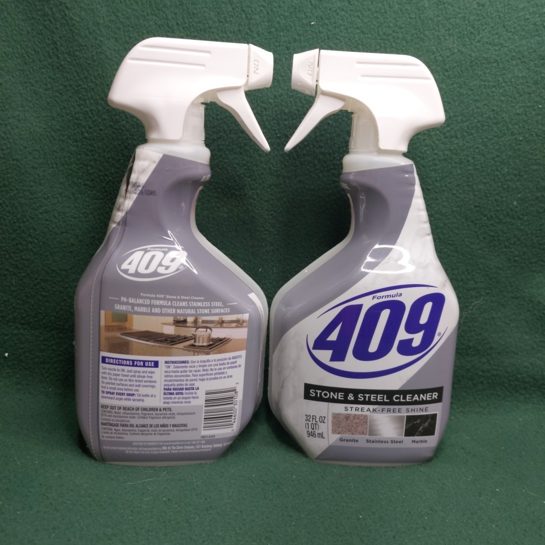 Formula 409 Stone & Steel Spray Cleaner 32 oz Granite Steel and Marble 2 PK