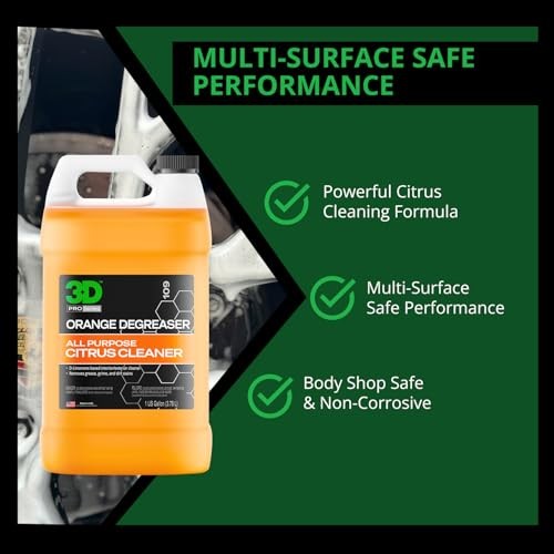 Orange Degreaser – Citrus-Based Car Cleaner for Oil, 16 Fl Oz (Pack of 1)