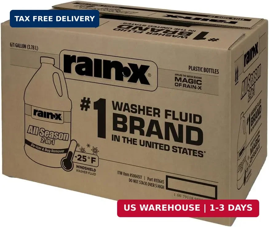 Rain-X All Season -25°F 2-in-1 De-Icer & Bug Remover Windshield Washer Fluid – 1
