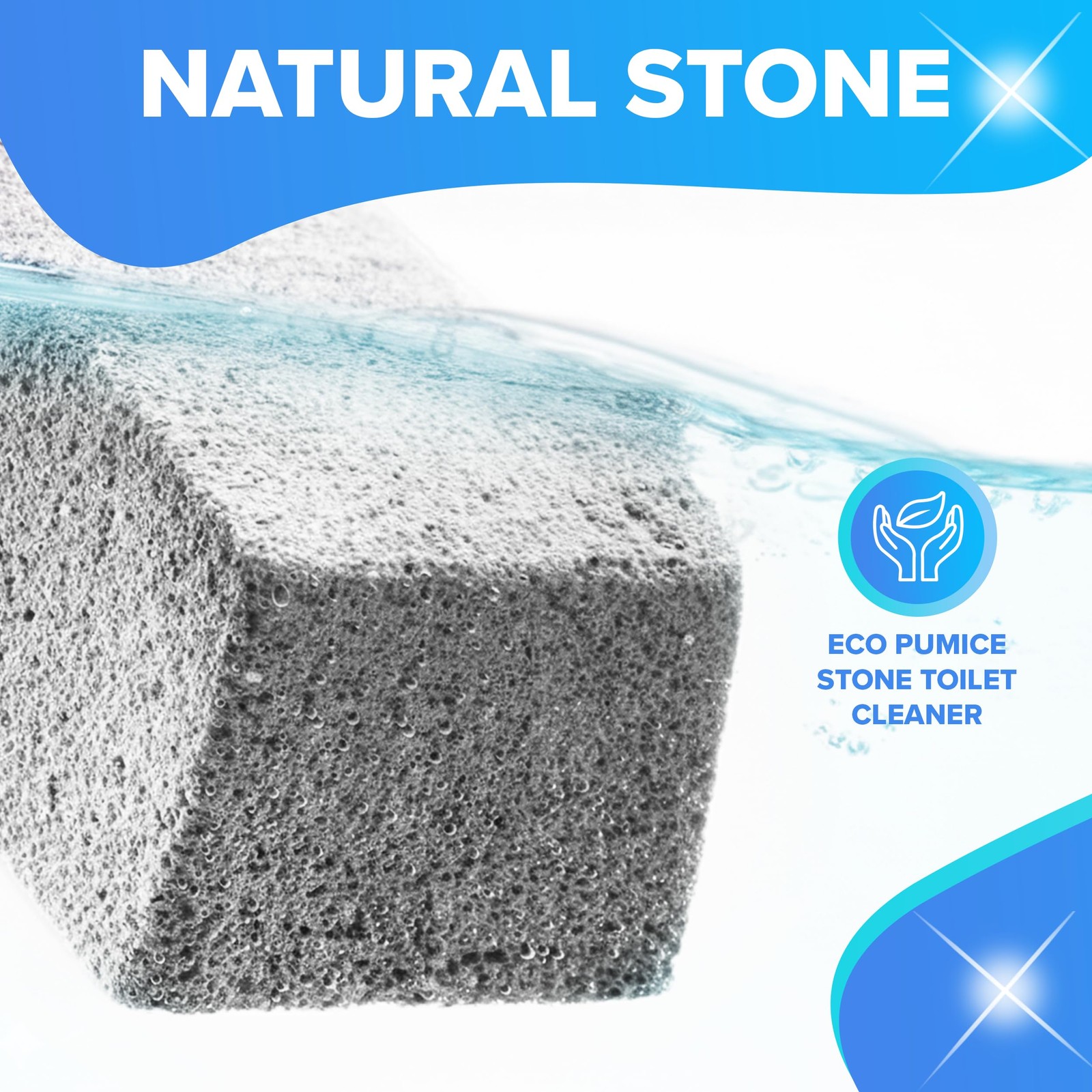 Pumice Stone Cleaner Handle Toilet Bowl Hard Water Ring Remover 6 Pack