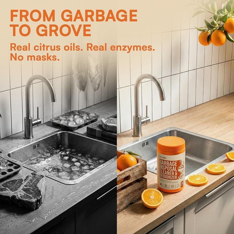 Citrus Foaming Garbage Disposal Cleaner Odor Eliminator Food Waste Deodorizer US