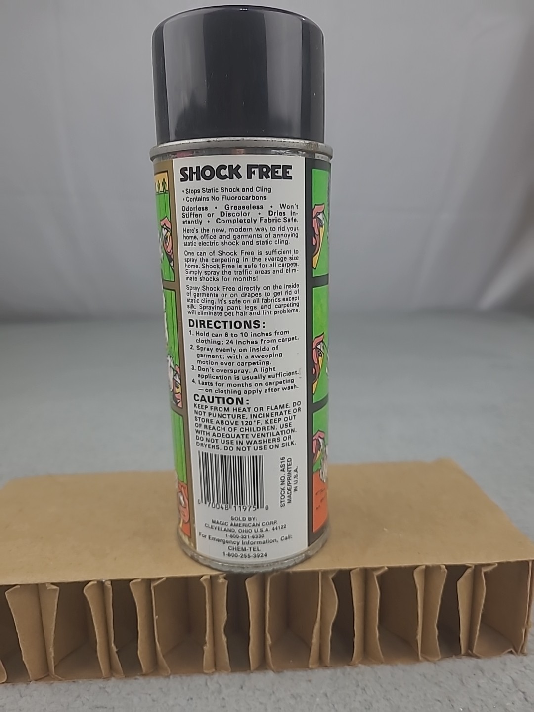 Vintage Magic shock free Aerosol Spray anti-static 13 oz. CHEM-TEL 60s 70s