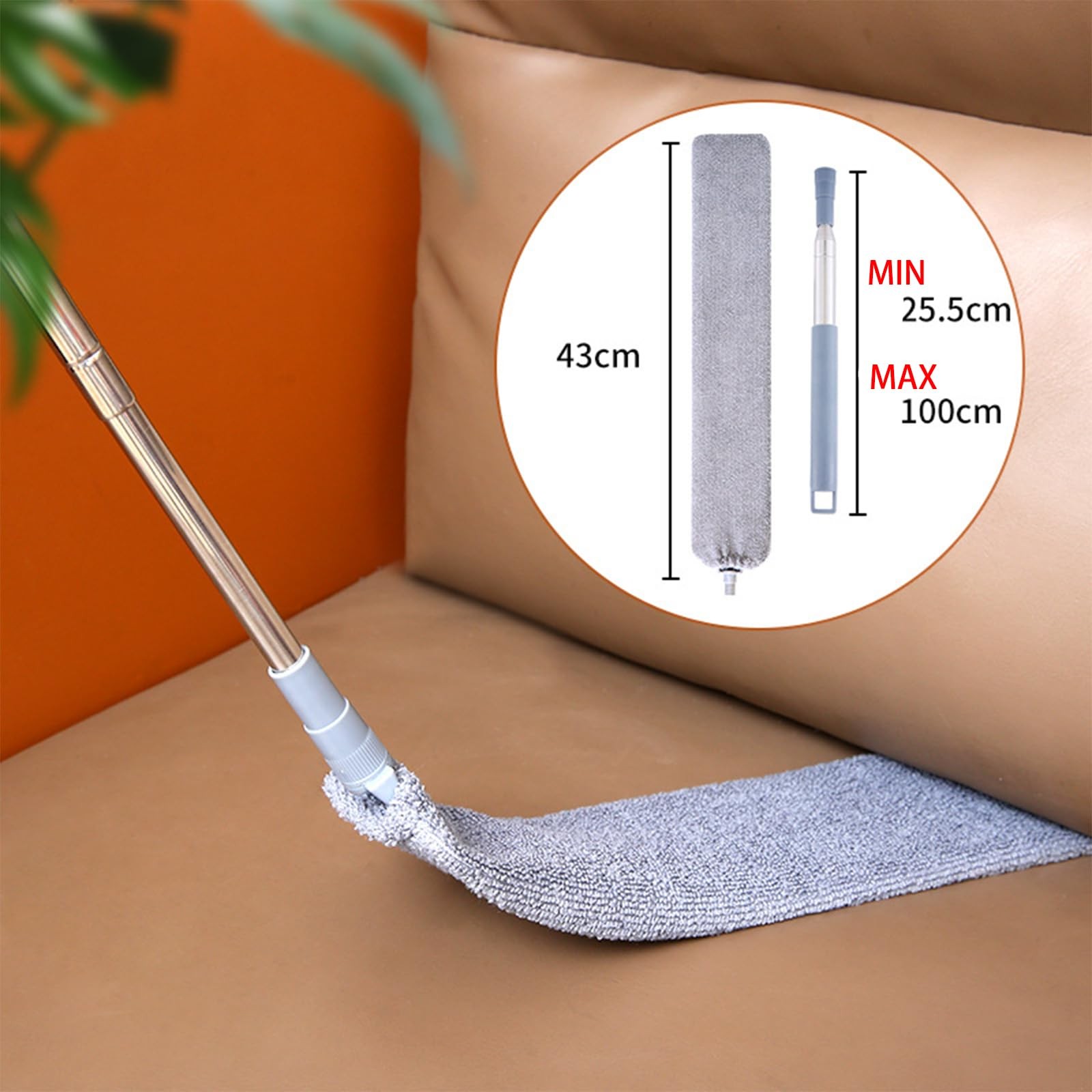 Retractable Gap Dust Cleaner Flat Duster for Under Appliances Household Clean…