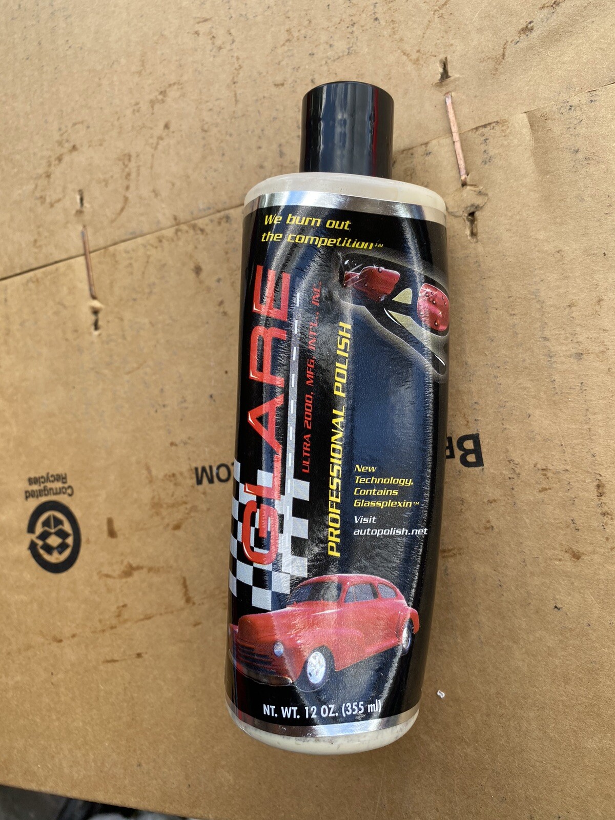 GLARE Ultra 2000 PROFESSIONAL Auto POLISH Wax – 12OZ 1 Dented Bottle But Good