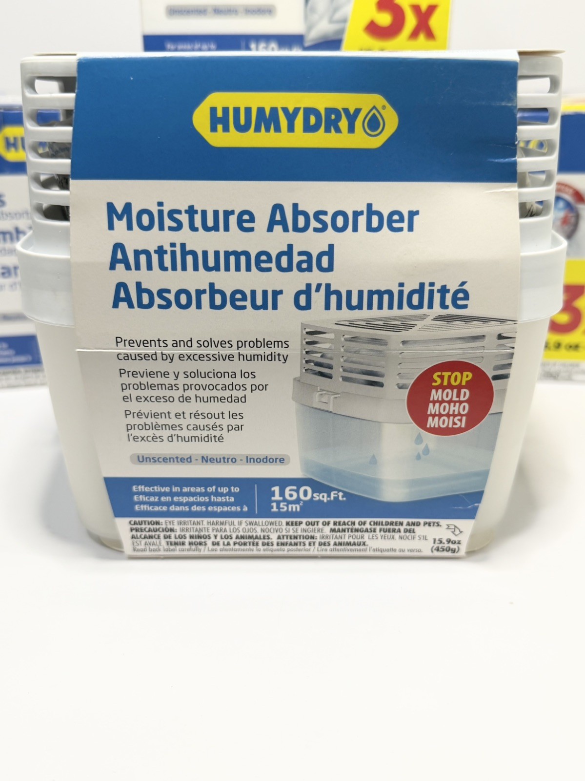 Humydry® Moisture Absorber with 3 Boxes of 3 Pack Absorber Refills Unscented
