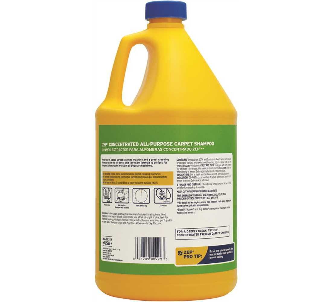 ZEP ZUCEC128 All-Purpose Carpet Shampoo Concentrate, 1 gal, Bottle