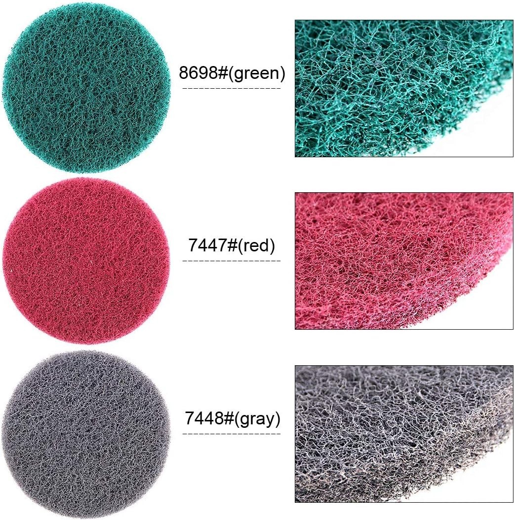 16Pcs 5-Inch Drill-Powered Scrubbing Pads Kit – Abrasive Cleaning Solution