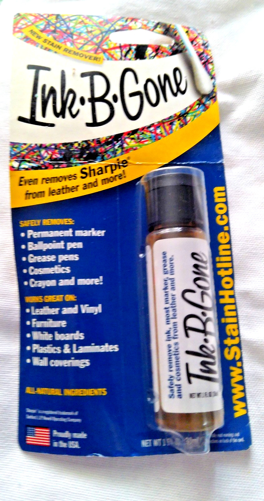 Ink B Gone Stain Remover For Furniture/Leather/Wall Covering SEALED-NEW NOS