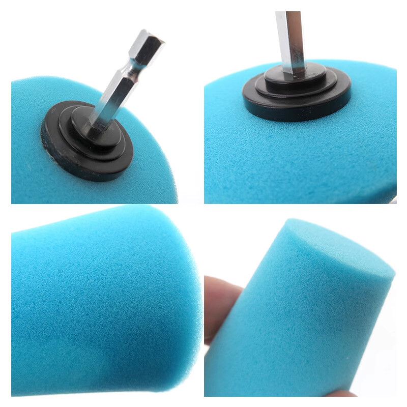 Foam Polisher Cone Sponge Buffing Pads Wheel Hub Cleaning Tool for Car Polishing