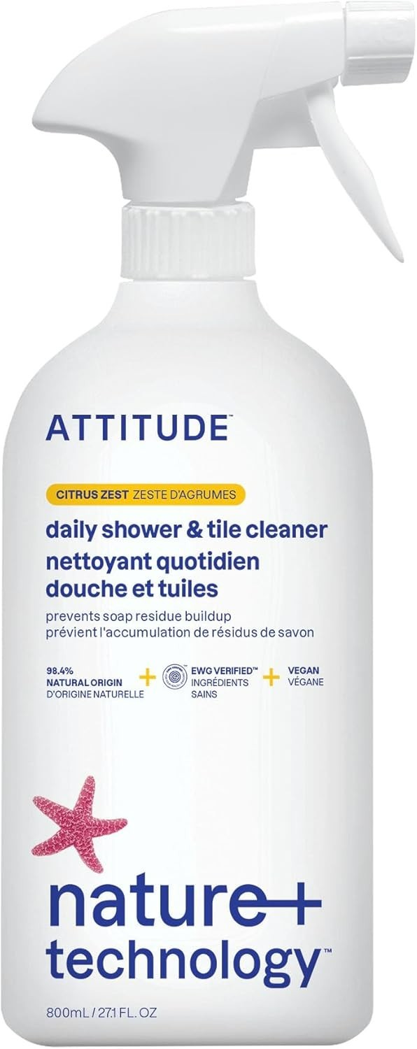 Plant-Based EWG Verified Shower & Tile Cleaner – 27.1 Fl Oz Formulation