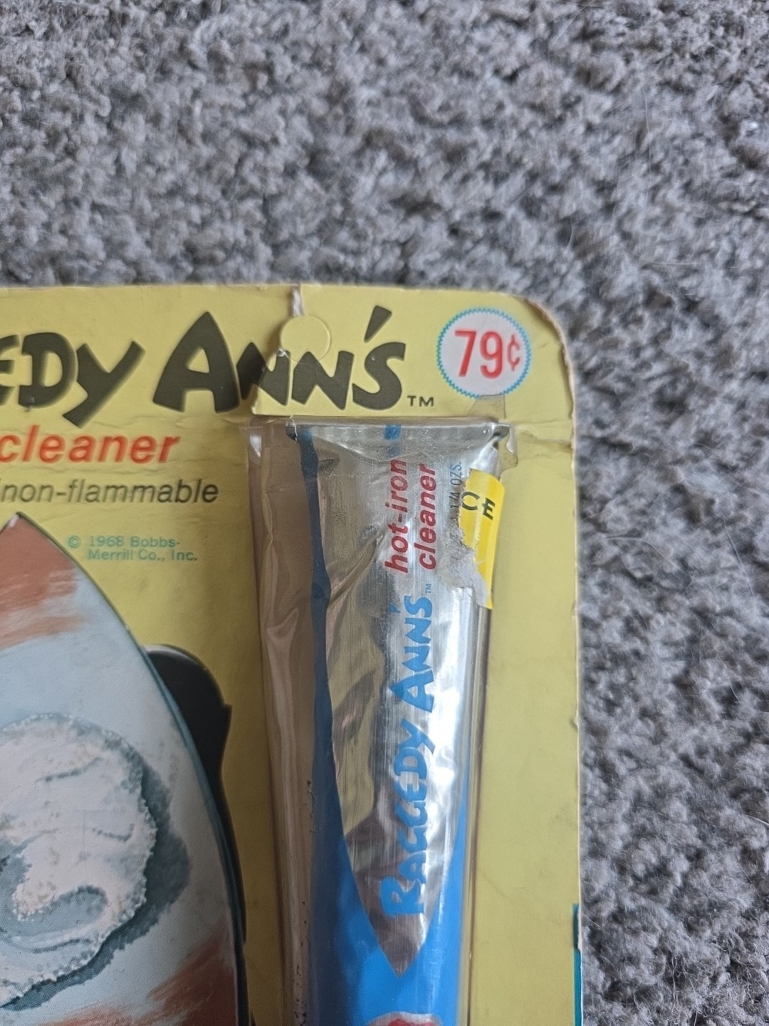 Raggedty Ann Hot Iron Cleaner Vintage Sealed 1968 Package NEW Advertising