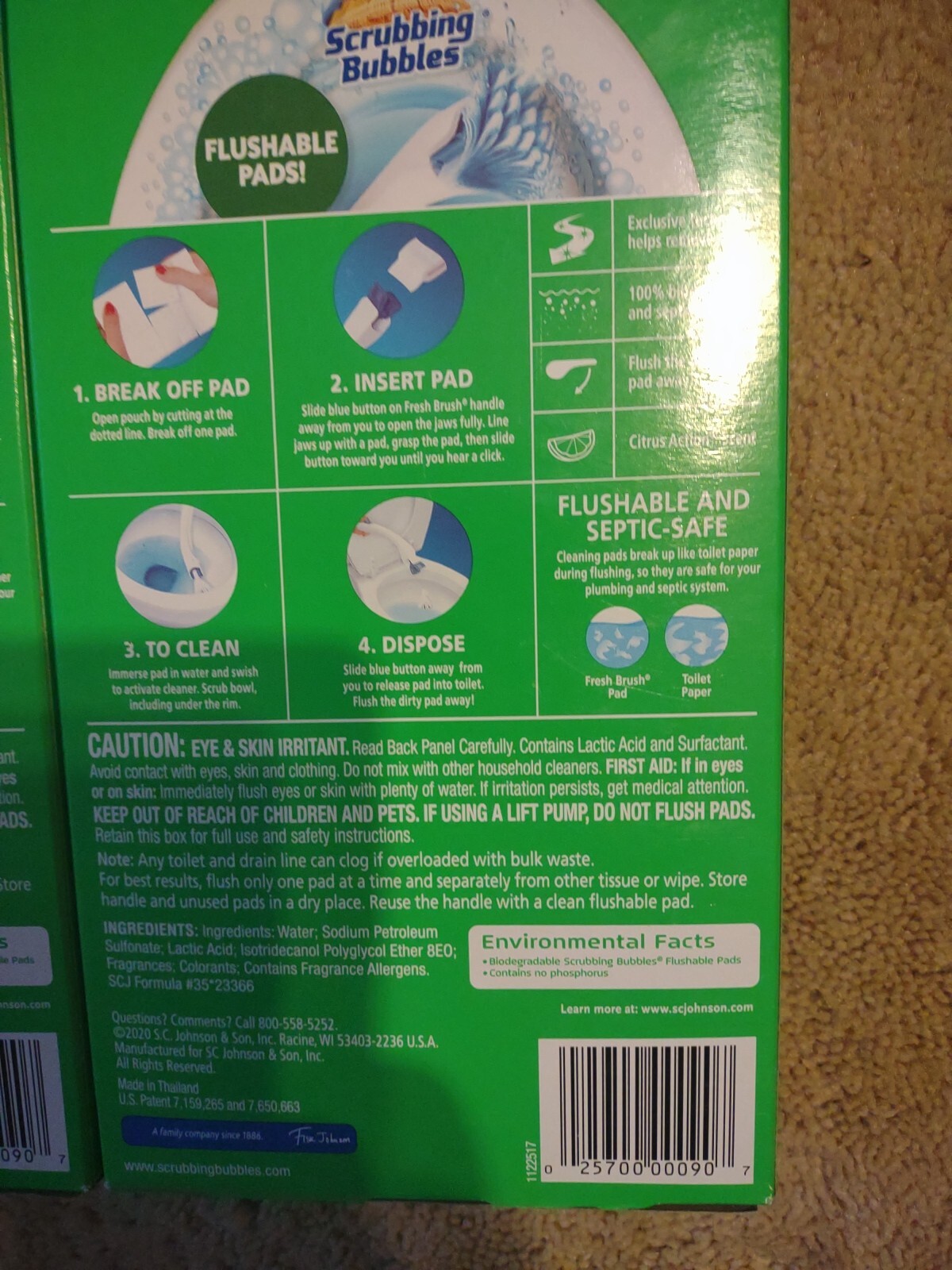 2 boxes Scrubbing Bubbles Flushable Fresh Wand Refills 10 Each Citrus Scent