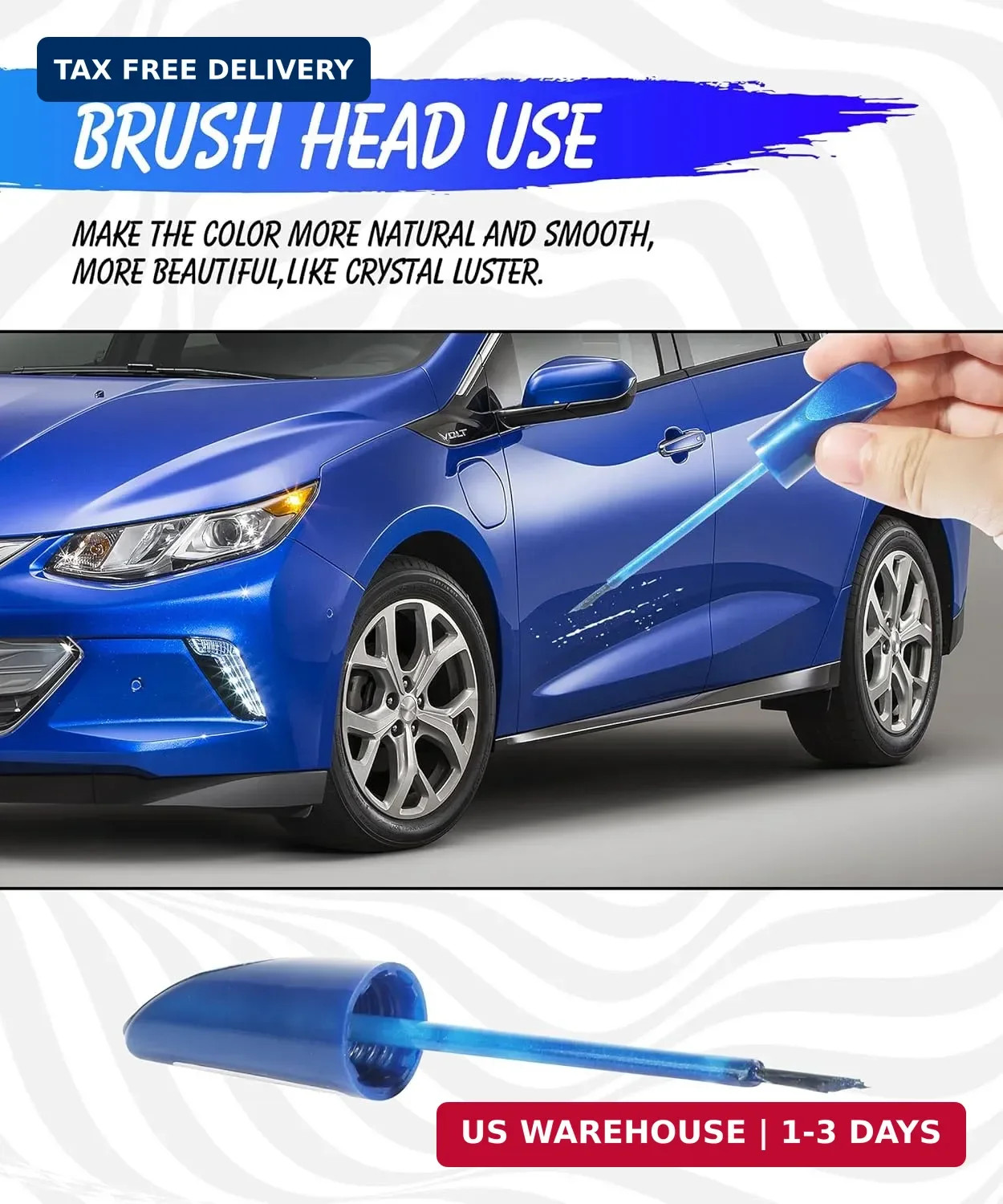 Pure Blue Touch Up Paint Universal Color Match for All Car Models Repair Pen