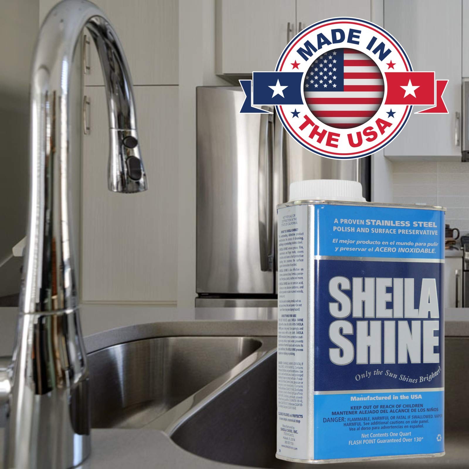1 Quart Can Stainless Steel Cleaner And Polish Removes Grease Fingerprints Water