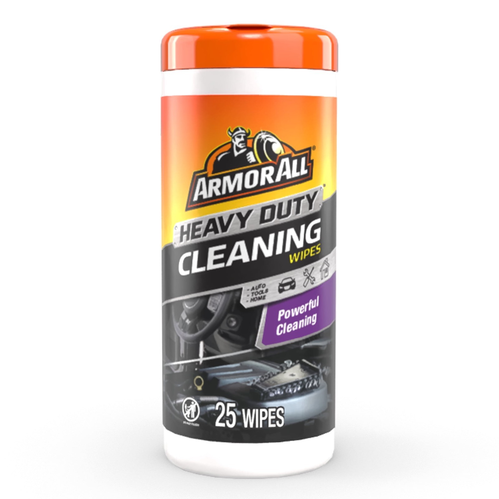 25 Count Armor All Heavy Duty Car Cleaning Wipes Multi Surface Use Auto Home