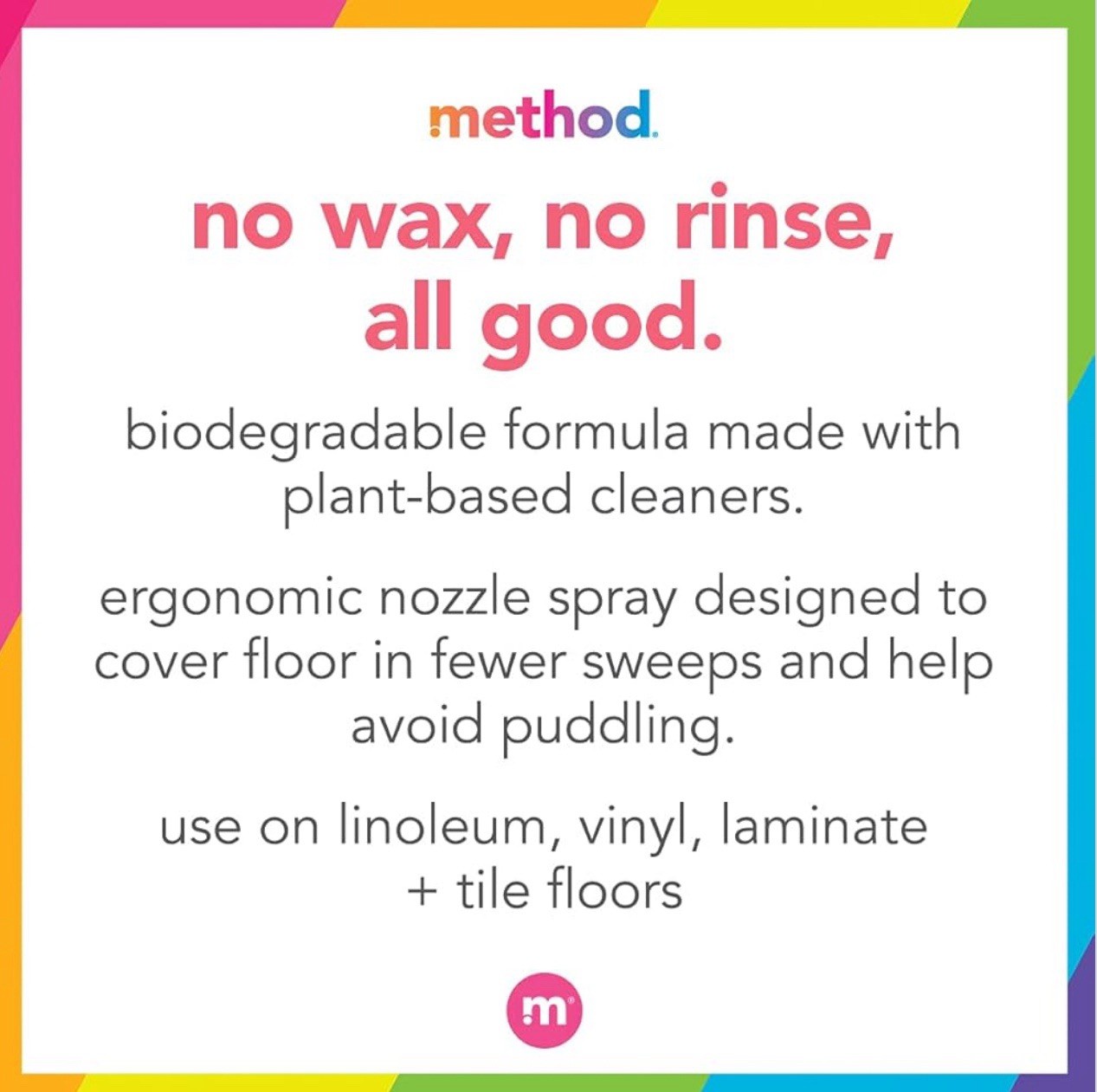Method Squirt + Mop Hard Floor Cleaner Spearmint Sage 25oz FREE SHIPPING (B3-i13
