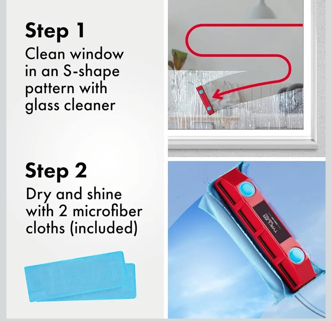 Tyroler Bright Tools The Glider D-2 Magnetic Window Cleaner for Double Glazed…