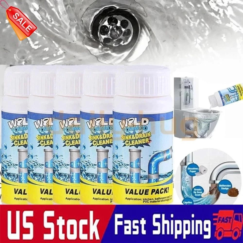 1-5x Wild Tornado Powerful Sink Drain Cleaner High Efficiency Clogging Remover